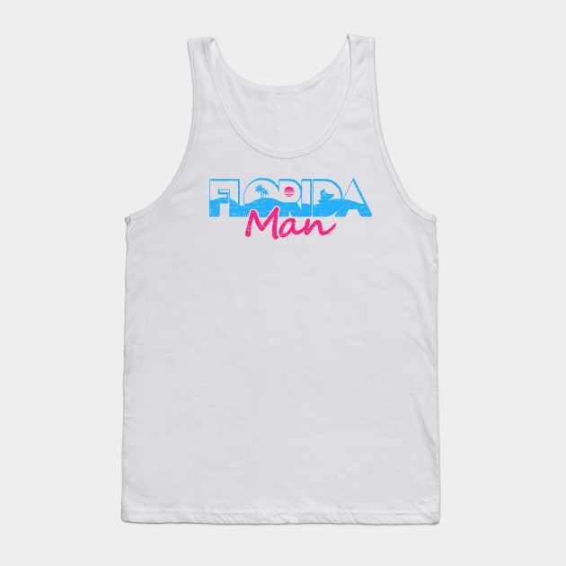 Retro Florida Man Vice Tank Top by TextTees